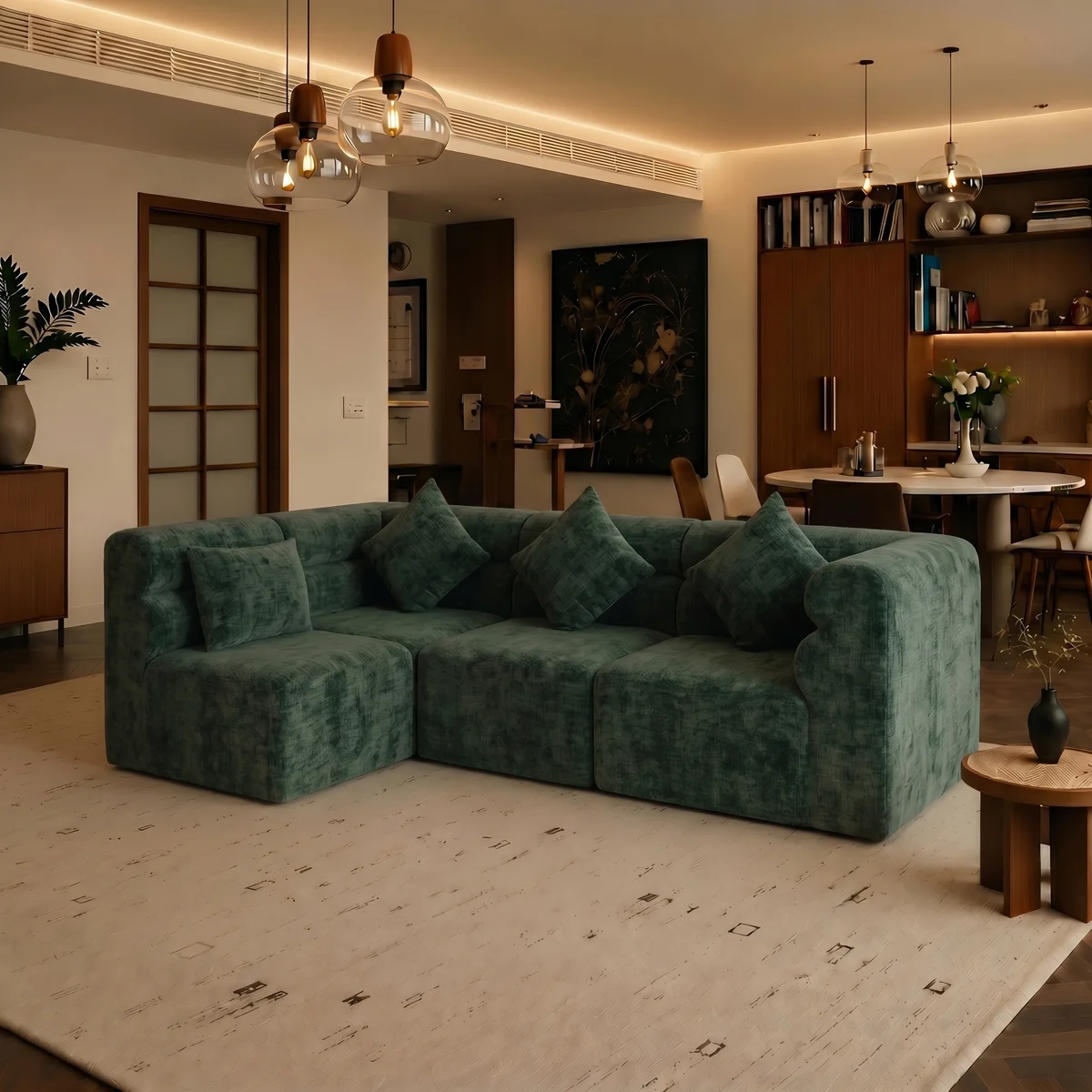 Modular Sectional Sofa, No Assembly Required Cloud Couch With Deep Seat
