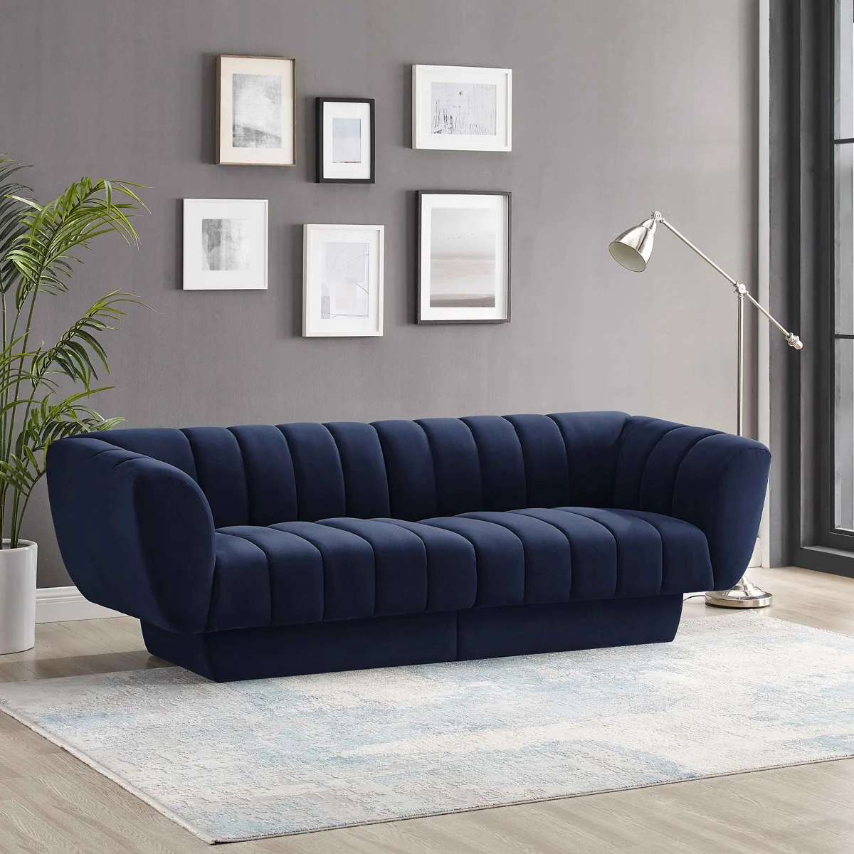 Siniya 88.2" W Chesterfield Sofa